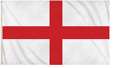 Henbrandt 1x Large St George's Cross Flag Premium Quality England Flag - 5FT x 3FT Double Stitched Polyester Banner with Metal Eyelets for Sports & National Events