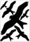 Autocollant anti-collision pour oiseaux, Image d'oiseau Pour Fenêtre, 6 Pièces, Evite les Collisions, Haute Résistance (format DIN A4)