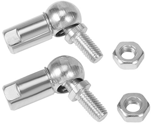 sourcing map 2 Stück CS13 Gelenkkopf Link-Hand Innengewinde M8x1,25 | Kugellager, Kugelbuchse Endfitting, Kohlenstoffstahl, Mit Bolzen, Recht-Hand Außengewinde M8x1, 25, Selbstschmierend