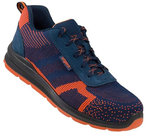 Urgent Urgent 232 S1 - Zapatos de seguridad con puntera de acero, color naranja y azul oscuro (45 EU), Naranja Azul Oscuro, 45 EU