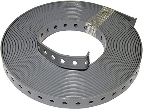 rohrfix-24 1 Rolle (10 m) Lochband kunststoffummantelt grau (14 mm)