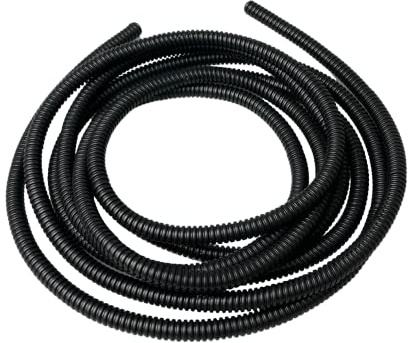 White Conduit Split Plastic Flexible Cable Tidy Solution Tube Trunking 6.2mm - 4m