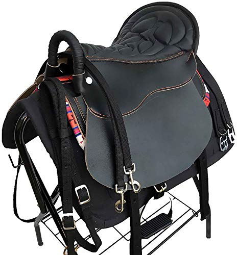 HEWXWX 2020 Pferdesattel, Vielseitigkeitssattel,8 PCS Premium Leder-Reitausrüstung,geeignet für große Reitturniere und Unterricht,D