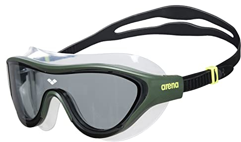 ARENA Lunettes de Natation Adultes The One Mask, Antibuée, Mixtes, Masque avec Verres Larges, Protection contre les UV, Pont de Nez Auto-ajustable