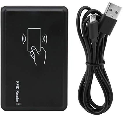 Lector de Tarjetas de identificación RFID, 2.0 USB 125Khz Lector de Tarjetas magnéticas Rango de detección de 3~8cm
