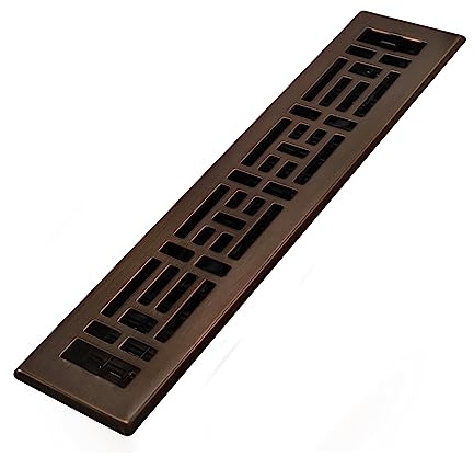 Decor Grates AJH214-RB Registre de Plancher Oriental, Bronze frotté, 2x14 inches