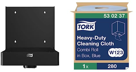 Tork Wall Mounted Centrefeed Box Spender + Nachfüllpackung - W3 - Strapazierfähige Reinigungstücher Nachfüllpackung (1 x 280 Blatt)