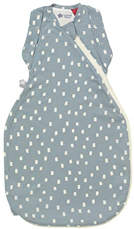 Tommee Tippee Swaddle Bag Luxe, 0-3m, 2.5 Tog for 16-20°C, Soft Navy Speckles, Sleep Bag for Newborns, The Original Grobag, Hip-Healthy Design, Soft Cotton-Rich Fabric
