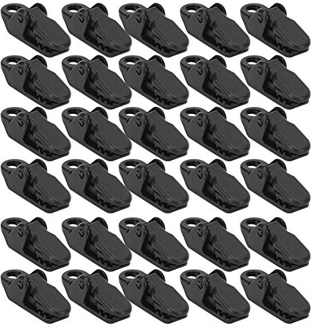 Morsetto per tenda, morsetto per baldacchino, abs 30 pezzi un set Morsetto per tenda da sole Clip per baldacchino a forma di denti Pinza di ancoraggio Strumento di serraggio Kit per escursionismo all