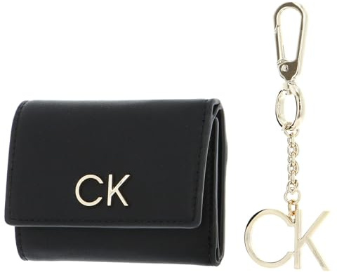 Calvin Klein Geldbörse Re-Lock Trifold + Keyfob Black schwarz