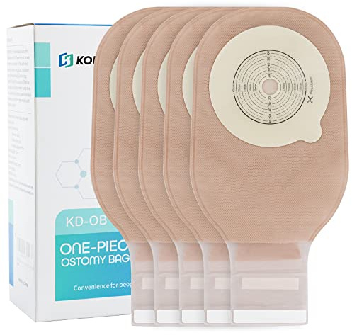 20 PCS Colostomy Bags,Ostomy Supplies,One Piece Drainable Ostomy Pouch with Closure for Ileostomy Stoma Care, Cut-to-Fit