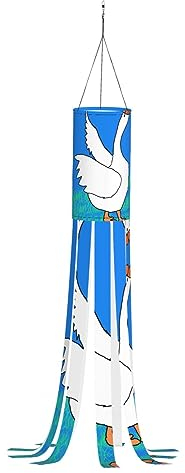 YYHHAOFA Halloween-Windsack – 100 % Polyester, schnell trocknend und leicht, 101,6 cm, Gartendekoration, hängende Flagge für den Außenbereich, ohne hellweiße Gans, verteilt seine Flügel