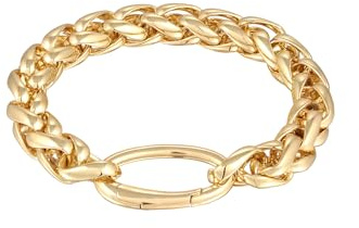 Elli Pulseras Mujeres Eslabones Básico Cierre de Anillo Color Oro