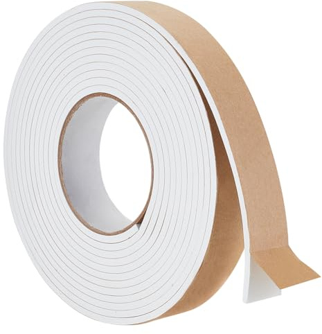 BENECREAT Striscia di Schiuma Autoadesiva Da 5 m, Nastro Isolante In Schiuma Da 30x4 mm Guarnizione Autoadesiva Ad Alta Densità per Finestre, Porta Auto, Turck, Condizionatore, Bianco