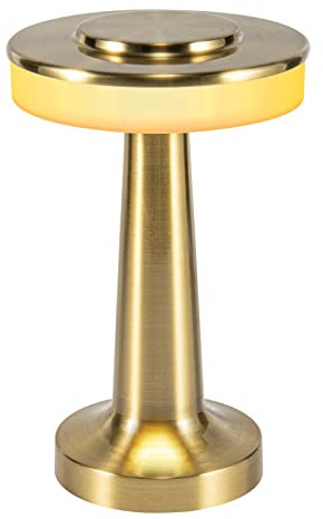 Tkasniy Lámpara de mesa LED portátil, 3 colores, atenuación continua, bar, restaurante, café, dormitorio, luz de noche, metal, inalámbrica, con sensor táctil, recargable, luz nocturna de escritorio