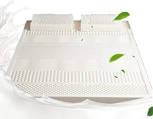 WKXTECZT 100% Natur-Latex Matratze,Kompression Und Keine Verformung, Wabenporenbelüftung, Weich Und Bequem,Naturkautschuk Matratze,4in,100x200cm(39x79in)
