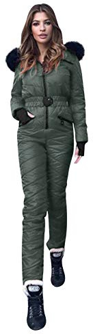 LZPCarra Skianzug Damen Einteiler Wasserdicht, Schneeanzug Damen 2 Teilig Große Größe, Skioverall Winter Snowboardjacke Winddicht Jumpsuit Warme Bodysuit Outdoor Softshellanzug Sport Winteranzug