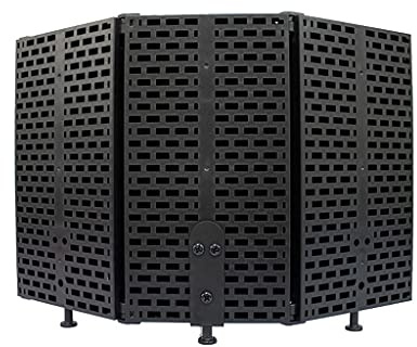 3-Panel Mikrofon Isolation Shield Faltbarer Schallschutz Mikrofon Schallabsorbierender Schaumstoff für Mikrofon