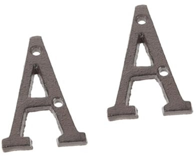 HOMSFOU 2 Pz Lettere per case in ferro battuto numeri civici e lettere inviare di lettera casa lettere di metallo decorazioni da parete con lettere in metallo ferro da stiro Black