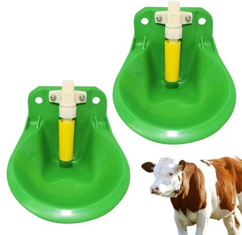 Ziegenwassernapf - Schaftrinkbrunnen mit Ventil, Ziegenwassertränke, Automatische Pferdetränke 2X | 600 ml - und Schaftrinknapf, Ziegentränke, Wasserbrunnen, Tränkespender, Fütterungsausrüstung