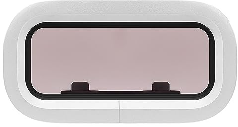 Heavy Duty Aluminum Alloy Boat Porthole Window, Boat Porthole Window Hatchs, U V Resistant 10mm Acrylic Glass, Waterproofing Seal & 180° Inner Opening Design for Yachts/RVs