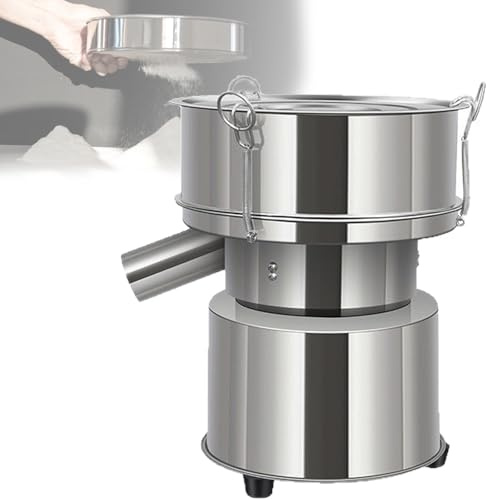 LjyAeono Tamis à Farine, Tamis électrique à Mailles, Machine vibrante Automatique, en Acier Inoxydable, pour granulés, poussière, Grains 1net