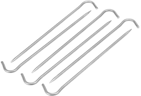Heringe Zelt 6 stücke/10 stücke Titan Zelt Heringe Titan Zelt Nägel Outdoor Camping Zelt Stakes Biegen Haken Zelte Zubehör(6pcs)