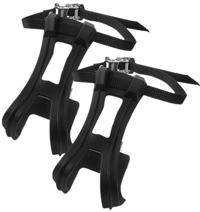 TOYANDONA Fahrrad Pedal Zehenclip mit Verstellbarem Gurt für Mountainbike und Rennrad Robustes Material Inklusive Riemen Geeignet für Pedale mit Reflektoröffnung