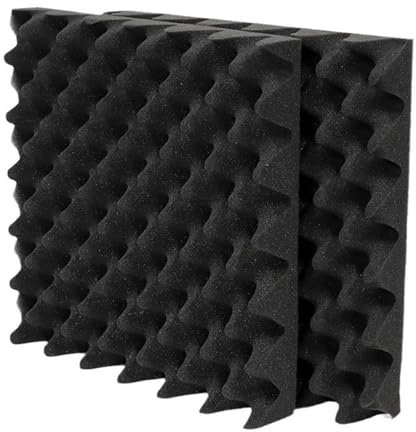 Sound Proofing Panels Acoustic Wall Panels Self 12 Pack Adhesive Soundproofing Panels with Strong Glue, High Density Acoustic Panels Fireproof Soundproof Padding Wall Panels (50 * 50 * 7cm)