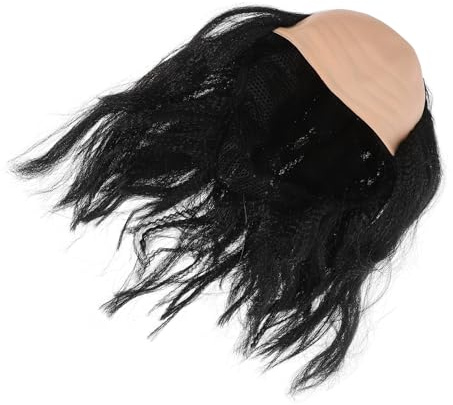 Perücke für Cosplay Eines Glatzkopfes aus Gummi, Schwarz | Glatzenkostüm Perücken, Perücke für Damen und Herren, Halloween Geschenkideen