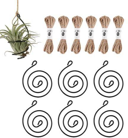 Genérico Soporte para Plantas Aéreas,Set de 6 Maceteros Pequeños de Hierro, Set de Exhibición para Plantas | para Decoración del Hogar en Dormitorio, Cocina, Apartamento, Oficina,