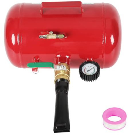 Ollewiellan Reifen Booster 20 l, Lufttank mit Manometer, Bead Seater für schlauchlose Reifen, 6-8 bar Arbeitsdruck, max. 10 bar, Reifenfüller und Montagehilfe für PKW, LKW, Traktor und Wohnmobil
