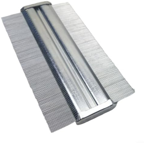 Konturenlehre 12,7 cm und 15,2 cm ABS-Profillineal mit Stahldrahtnadeln für unregelmäßige Formverfolgung in Holzbearbeitung, Handwerk und DIY-Projekten, präzises Metallkopierwerkzeug (15,2 cm)