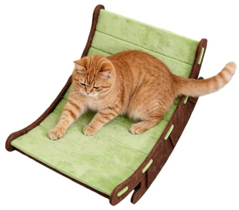 Kattklösarlounge 58 x 40 x 25 cm Andningsbar Gungstol för Kattungar | Kattbädd för mental berikning, fysisk stimulans, lek och lindring av tristess