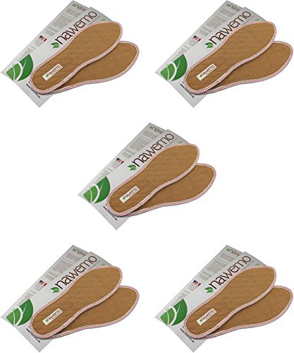 Nawemo Semelles à la Cannelle Coton Brun Naturel (Pack de 5)