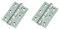 Door Hinge 3 75mm Ball Bearing Hinges Polished Chrome Suit Internal Doors Pair