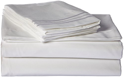 Sweet Home Collection Supreme 1800-serien 4 st lakanset egyptisk kvalitet djup ficka - Queen, vit