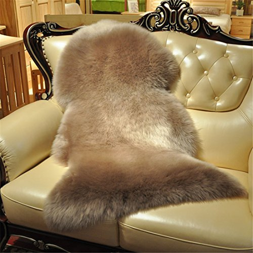 Genuine Australian Sheepskin Rug for Babies-Singel Natural Luxuriously Soft Lambskin Wool