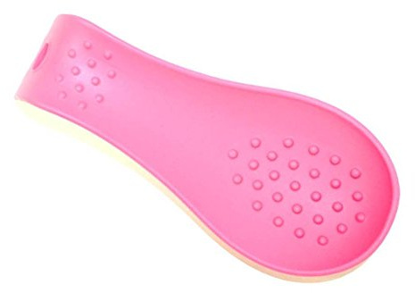 Kochblume Löffelablage | Ablage für Küchenhelfer | Premium-Silikon | Hitzebeständig | Spülmaschinenfest | 23cm | Farbe: pink