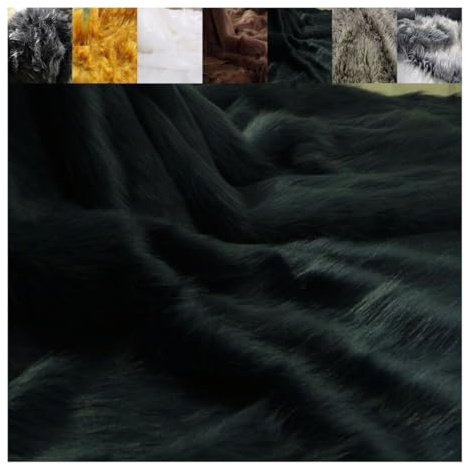 FABRICS-CITY SCHWARZ FLOKATI TEDDYFELL STOFF 50X75CM KARNEVAL BEKLEIDUNG BASTEL REQUISITEN FOTOSHOOTING DEKO, 2710(schwarz)