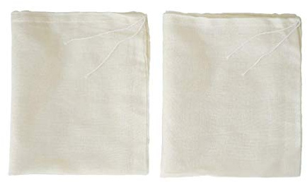 AOUXSEEM 2 Pack Cheesecloth Bags for Straining,Reusable Cold Brew Coffee Cheese Cloths Strainer,Large Nut Milk Tea Juice Bag,100% Natural Cotton Fine Mesh Filter Bags(Small 8x10)