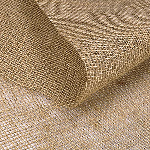 Yimihua Jute Stoff,Sackleinen Stoff JuteTischläufer Dekostoff zum Basteln für kreative Tischdekoration – Tischband, Osterdeko, Hochzeitsdeko,100 x 158 cm(Size:1.58mx3m)