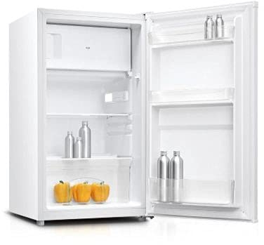 HADEN 82L Under Counter Fridge With Ice Box - Reversible Door, Recessed Handle, White - Metal Backed Flame Retardant - F Energy Rating larder fridge