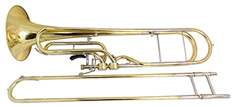 Ventilposaune F Key Contrabass Posaune Mit Fall Und Mundstück Gelb Messing Trigger Posaunen Musikinstrumente Lack Versilbert