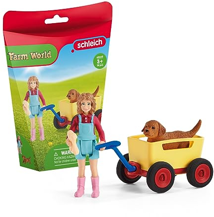 SCHLEICH 42543n Spielset Bollerwagen-Ausflug Bunt