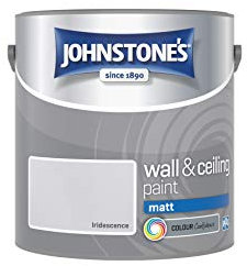 Johnstone's - Wall & Ceiling Paint - Silver Feather - Matt Finish - Emulsion Paint - Fantastic Coverage - Easy to Apply - Dry in 1-2 Hours - 12m2 Coverage per Litre - 2.5L (423768)