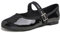 Feversole Women's Soft Breathable Mary Jane Memory Foam Cushioned Comfort Round Toe Metal Buckle Flats Walking Shoes Black Patent Size UK 6