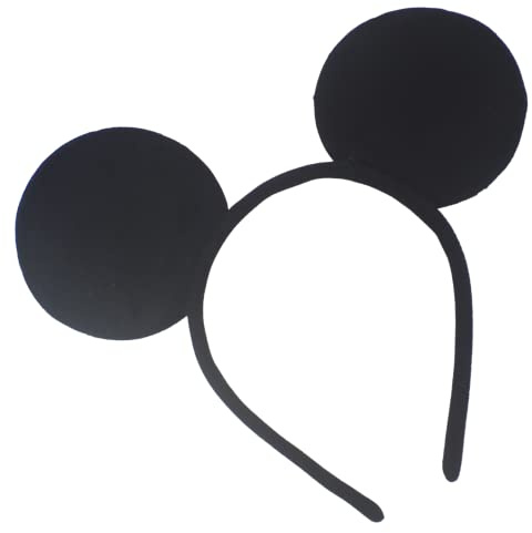 Topkids Accessories Mouse Ears Head band, Black mouse ears, Rat costume, Mice Ears with Spotty Bow, Adult Mouse Ears, Mouse Ears on Alice band for Adults and Kids, Mouse costume kids