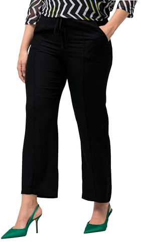 Ulla Popken Pantalon à Enfiler, Noir, 50 Femme