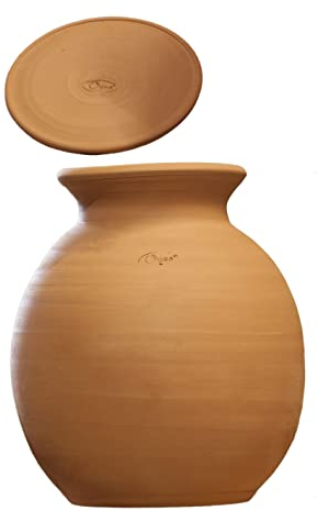 MOUTTA | Ollas/Oyas Céramique à enterrer en Argile 5 litres | Diffuseur/réservoir d'eau pour arrosage des Plantes | Irrigation Automatique par Goutte à Goutte